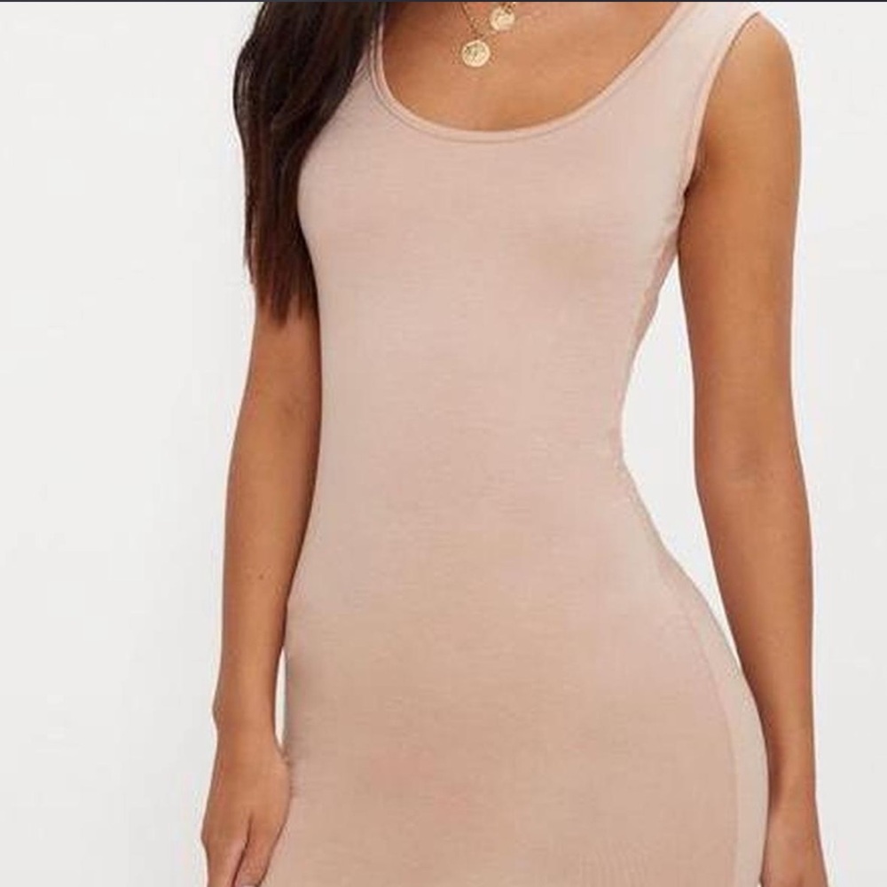 PrettyLittleThing Nude Mini Dress